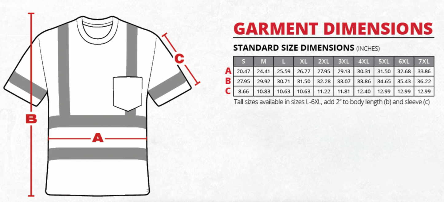 HC - Printed - Class 3 Safety Green Short Sleeve T-Shirt