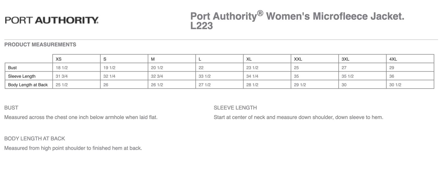 HC - Embroidered - Port Authority® Women's Microfleece Jacket