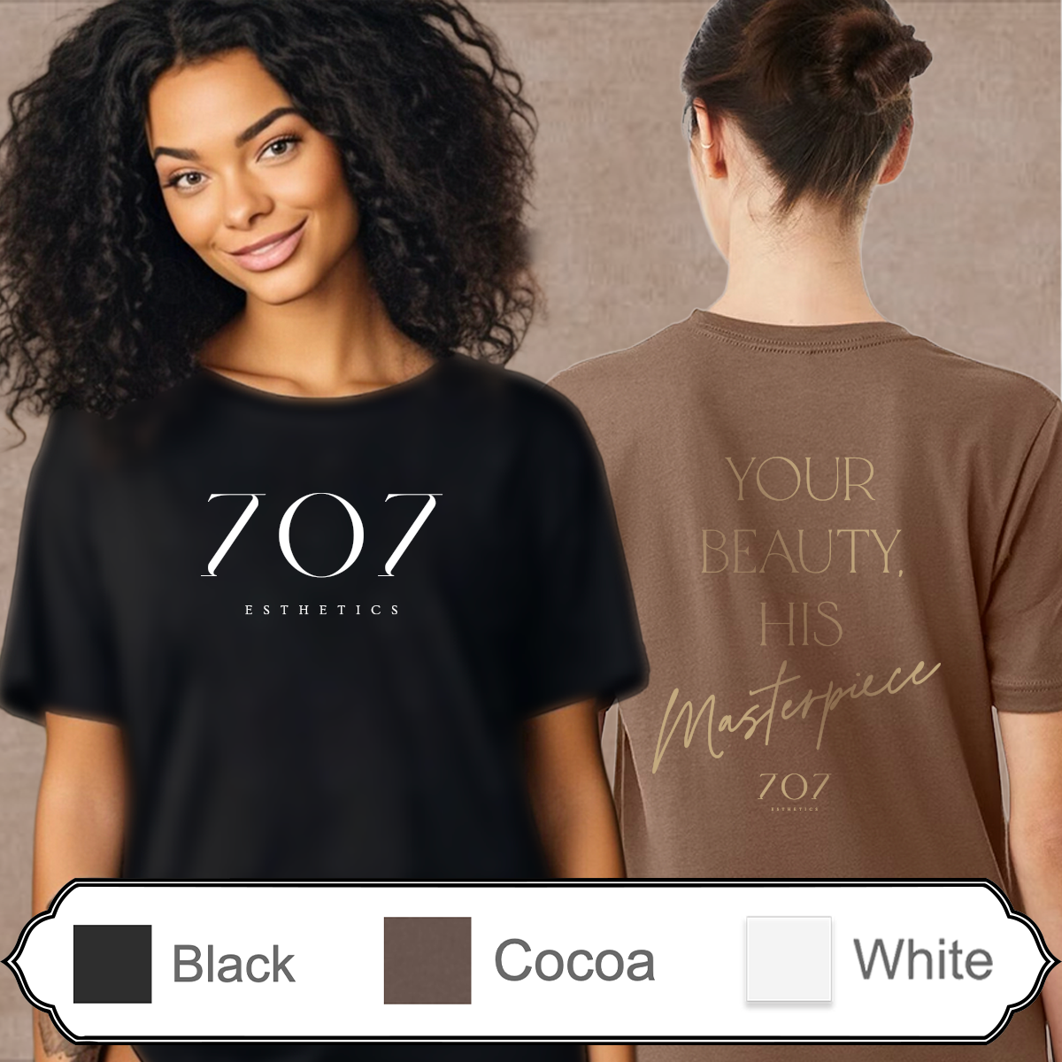 707 - Your Beauty His Masterpiece - BELLA+CANVAS® Unisex Jersey Short Sleeve Tee