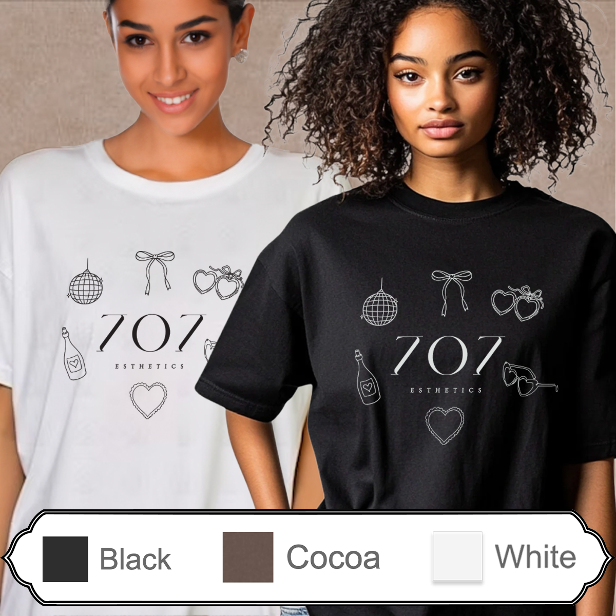 707 - Doodle Print - BELLA+CANVAS® Unisex Jersey Short Sleeve Tee