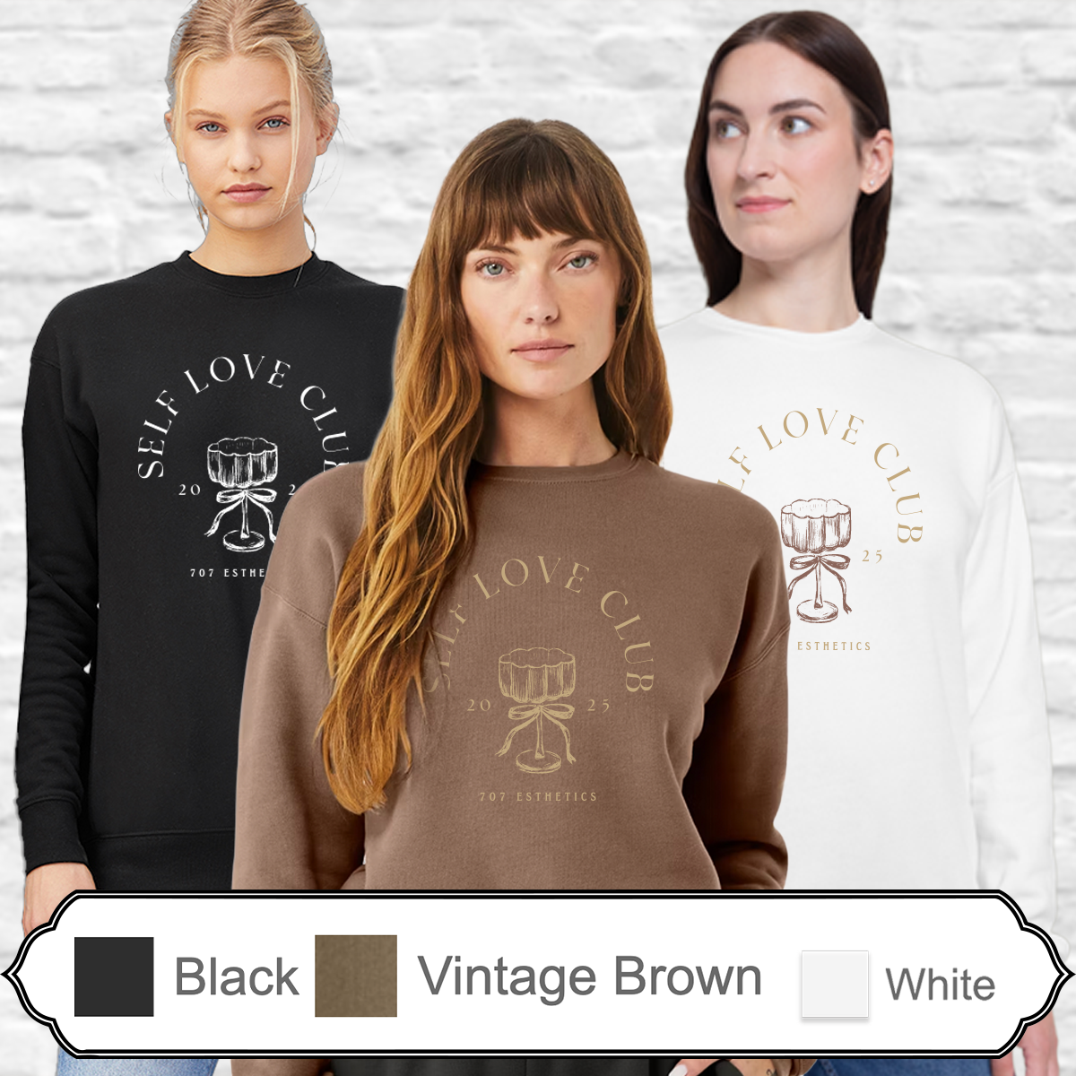 707 - Self Love Club - BELLA+CANVAS® Unisex Sponge Fleece Drop Shoulder Crewneck Sweatshirt