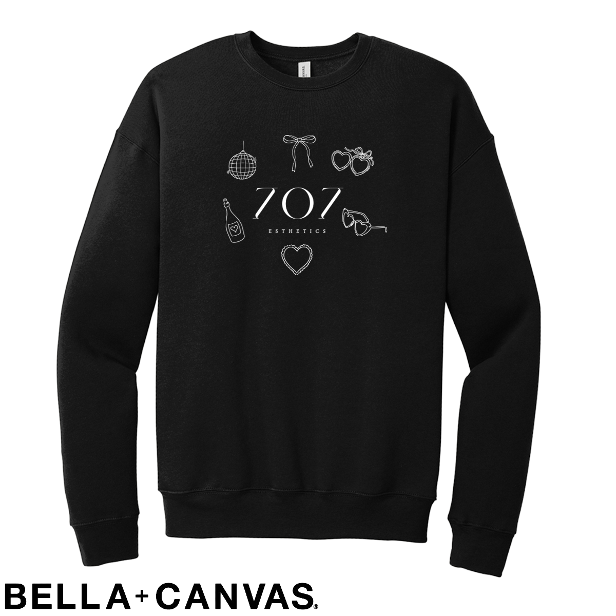 707 - Doodle Print - BELLA+CANVAS® Unisex Sponge Fleece Drop Shoulder Crewneck Sweatshirt