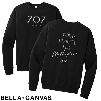 707 - Your Beauty His Masterpiece - BELLA+CANVAS® Unisex Sponge Fleece Drop Shoulder Crewneck Sweatshirt