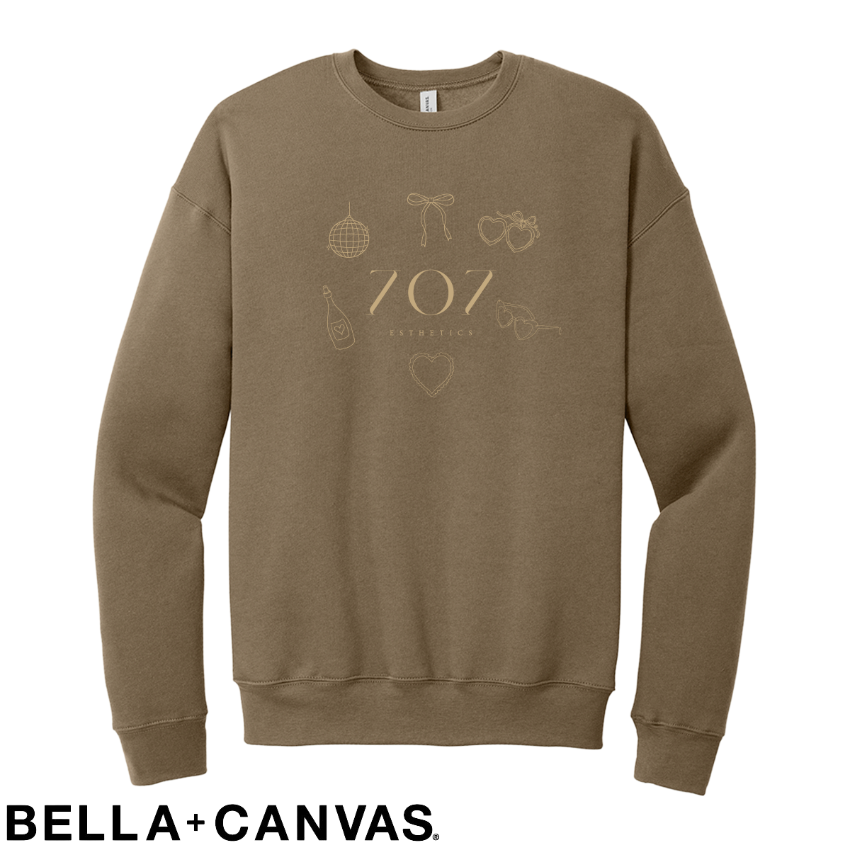 707 - Doodle Print - BELLA+CANVAS® Unisex Sponge Fleece Drop Shoulder Crewneck Sweatshirt