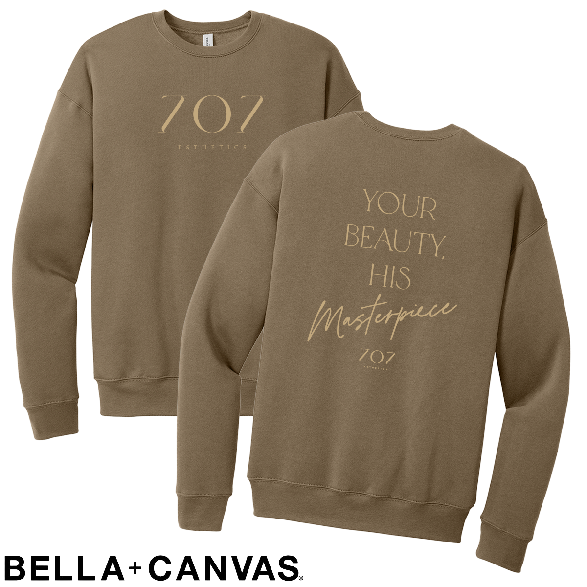 707 - Your Beauty His Masterpiece - BELLA+CANVAS® Unisex Sponge Fleece Drop Shoulder Crewneck Sweatshirt