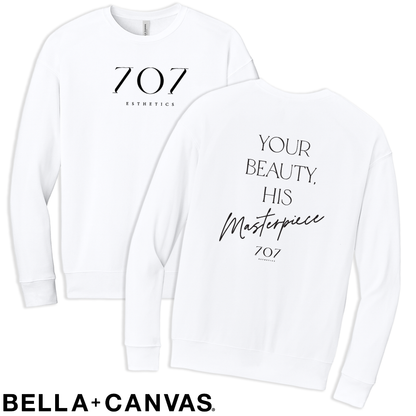707 - Your Beauty His Masterpiece - BELLA+CANVAS® Unisex Sponge Fleece Drop Shoulder Crewneck Sweatshirt