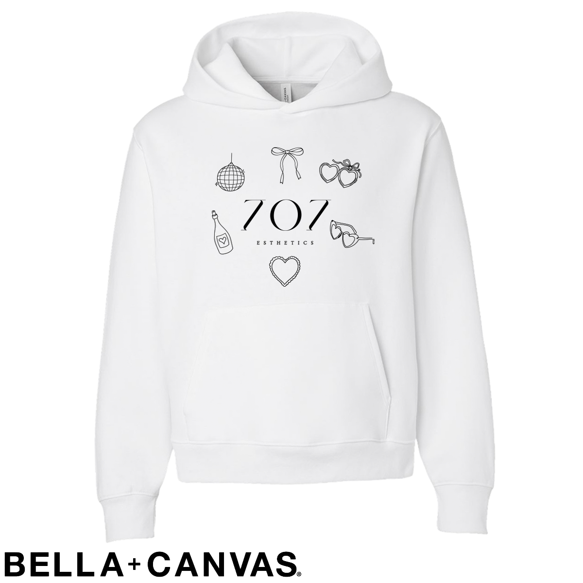707 - Doodle Print - BELLA+CANVAS® - Unisex 10 oz. Heavyweight Hoodie