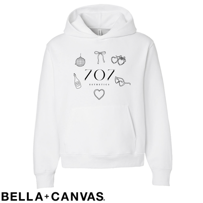 707 - Doodle Print - BELLA+CANVAS® - Unisex 10 oz. Heavyweight Hoodie