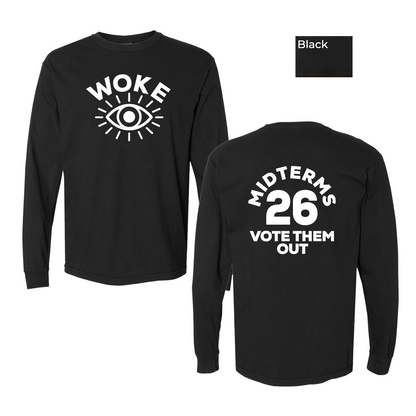 Just WOKE - Comfort Colors® Heavyweight Ring Spun Long Sleeve Tee - Unisex Cut