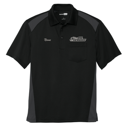 Ken's Oil Embroidered CornerStone® Select Snag-Proof Two Way Colorblock Pocket Polo