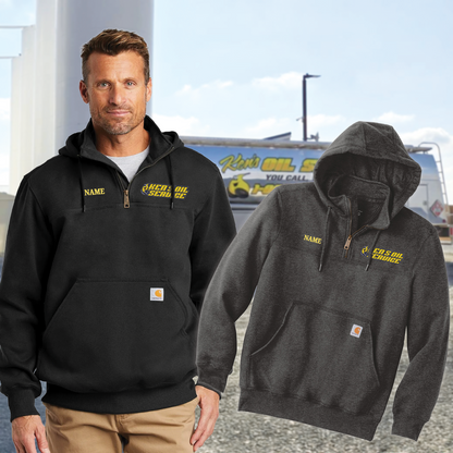 Ken's Oil Embroidered Carhartt® Rain Defender® Paxton Heavyweight Hooded Zip Mock Sweatshirt