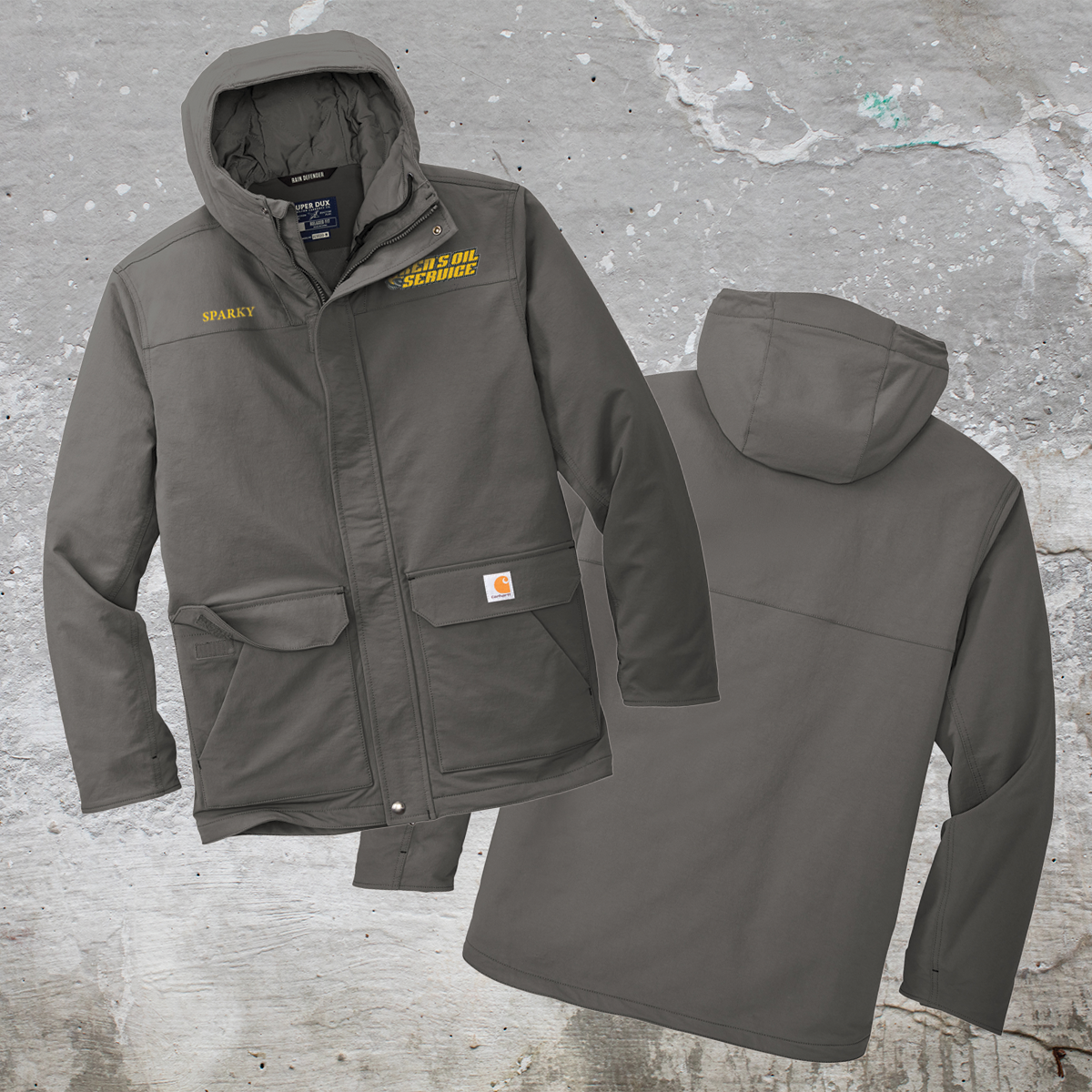 Ken's Oil Embroidered Carhartt® Super Dux™ Insulated Hooded Coat
