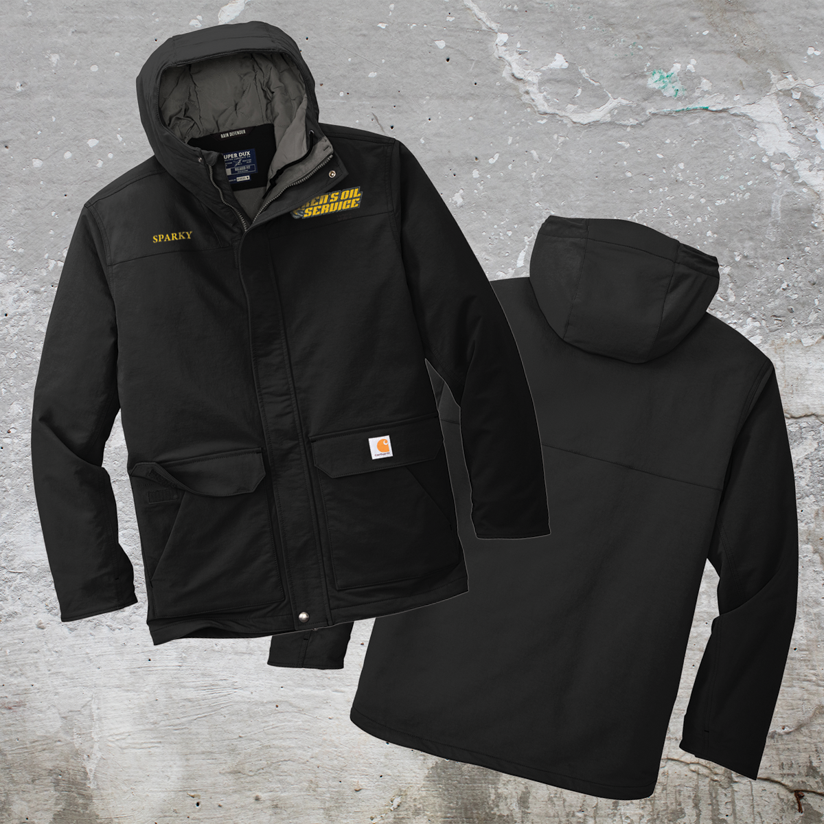 Ken's Oil Embroidered Carhartt® Super Dux™ Insulated Hooded Coat