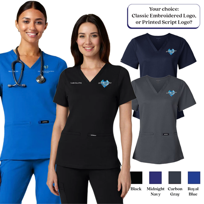 EACH - Jaanuu Women's Cesi UltraSOFT­™ Slim Fit Scrub V-Neck Top