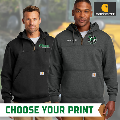 D140TD - Printed - Carhartt® Rain Defender® Paxton Heavyweight Hooded Zip Mock Sweatshirt