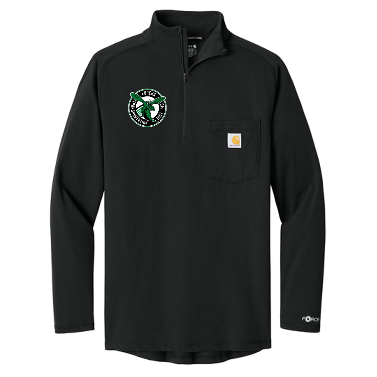D140TD - Printed- Carhartt Force® 1/4-Zip Long Sleeve T-Shirt