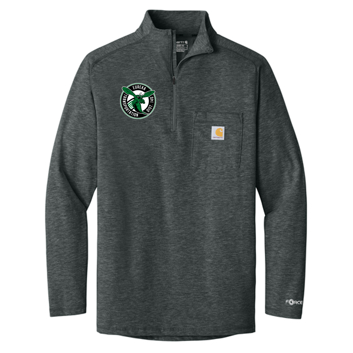 D140TD - Printed- Carhartt Force® 1/4-Zip Long Sleeve T-Shirt