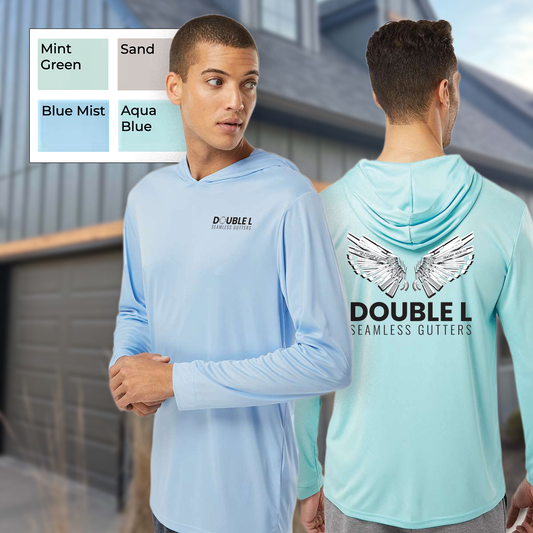 Double L - Printed Unisex Bahama Performance Hooded Long Sleeve T-Shirt