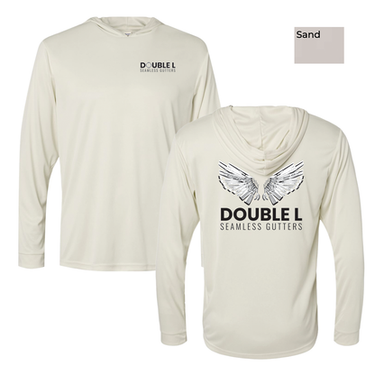 Double L - Printed Unisex Bahama Performance Hooded Long Sleeve T-Shirt