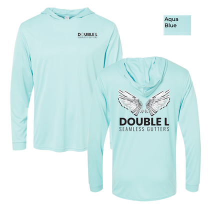 Double L - Printed Unisex Bahama Performance Hooded Long Sleeve T-Shirt