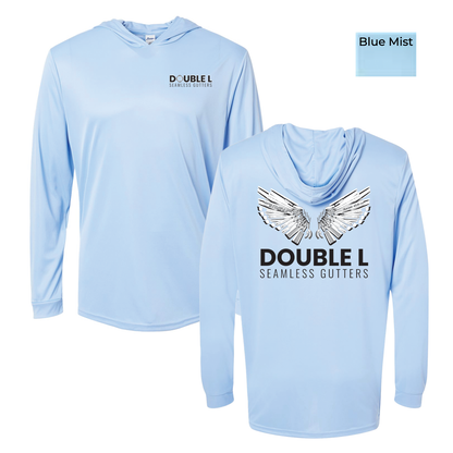 Double L - Printed Unisex Bahama Performance Hooded Long Sleeve T-Shirt