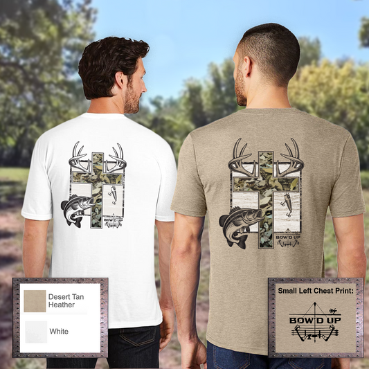 Bow'd Up - Camo Cross - District® Perfect Tri® Tee - Unisex Cut