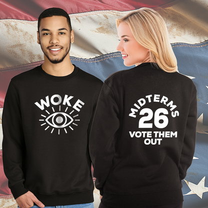 Just WOKE - District® Perfect Weight® Fleece Crew - Unisex Cut