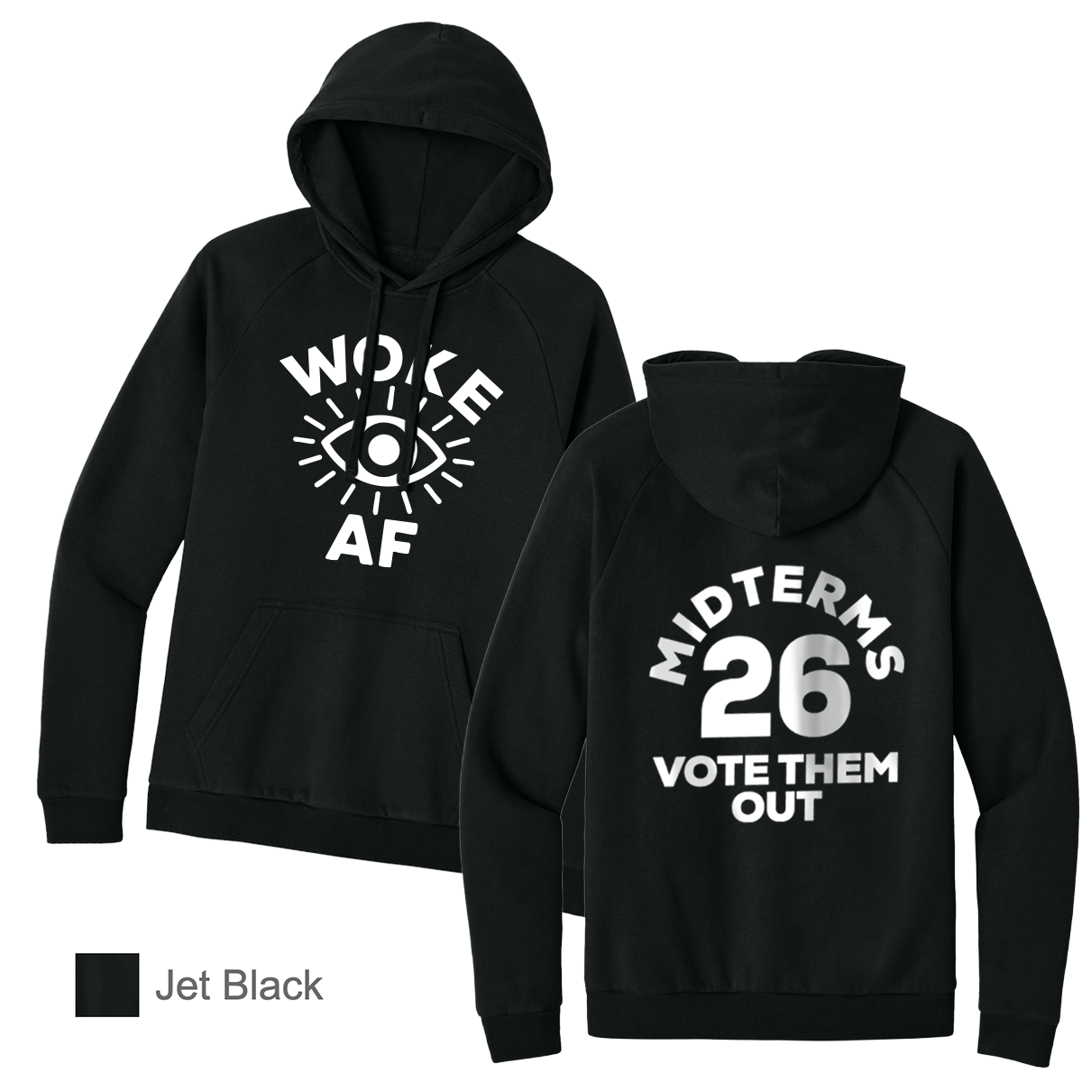 WOKE AF - District® Cloud Fleece Hoodie - Unisex Cut