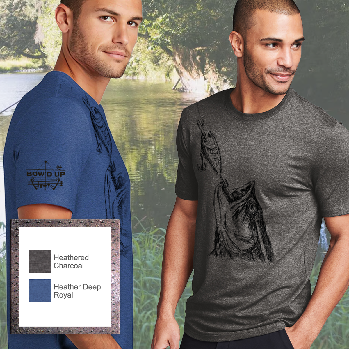 Bow'd Up - Fishy Doodle - District® Flex Tee - Unisex Cut