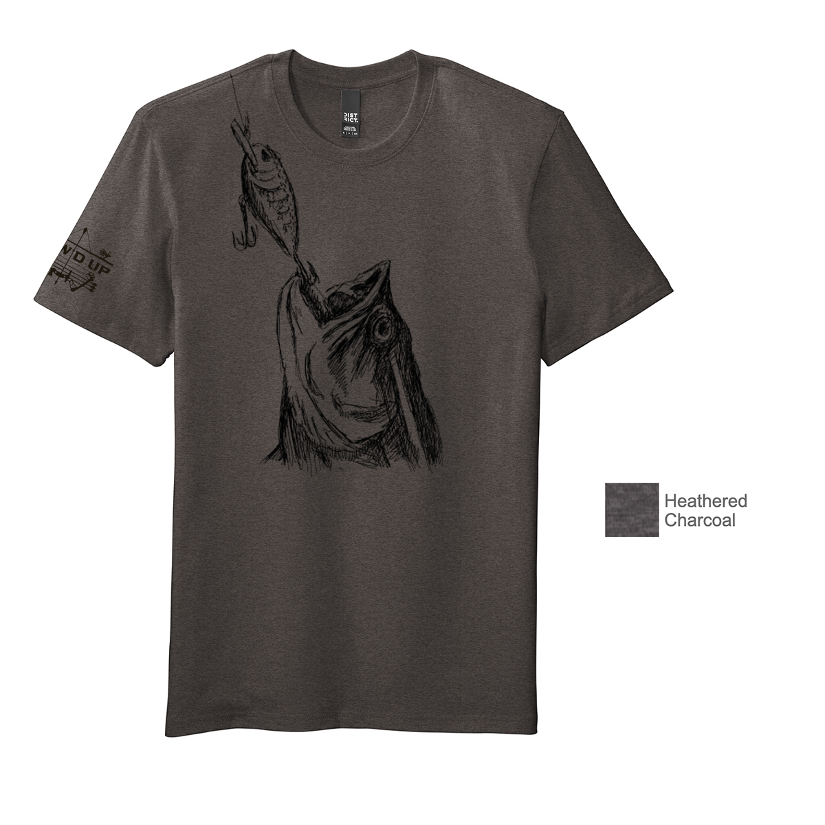 Bow'd Up - Fishy Doodle - District® Flex Tee - Unisex Cut