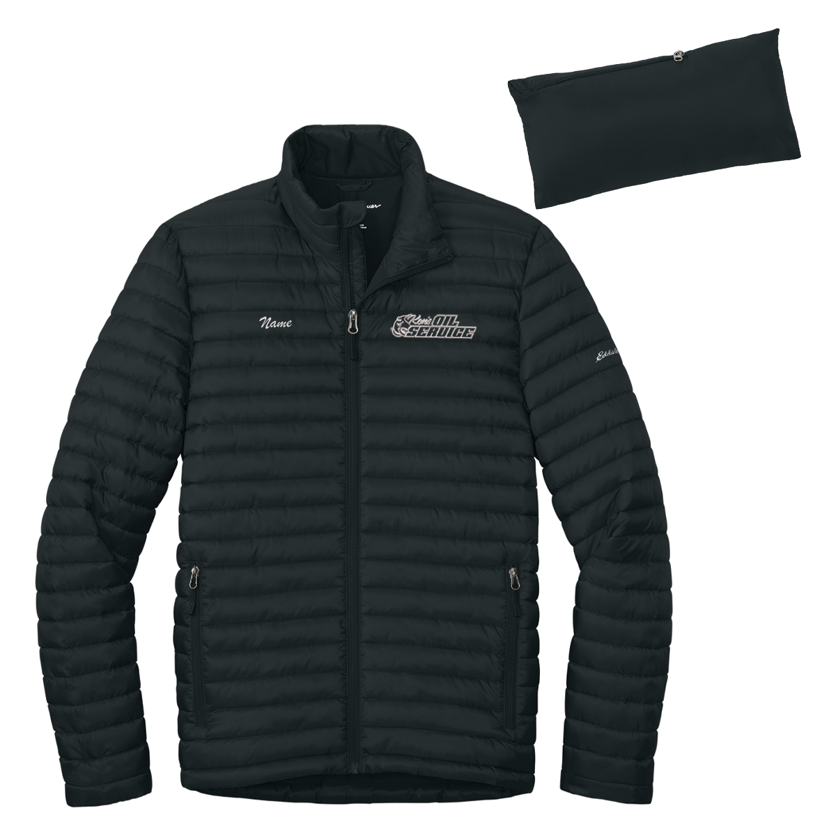Ken's Oil Embroidered Eddie Bauer® Packable Quilted Full-Zip
