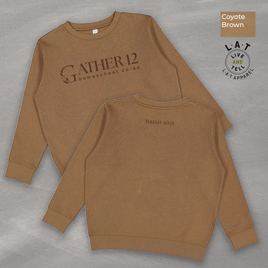 G12 - Printed - LAT - Youth Elevated Fleece Crewneck Sweatshirt