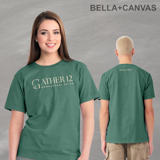 G12 - Printed - Unisex Adult - BELLA+CANVAS® Unisex Heavyweight Garment-Dyed Tee - Gather 12 Print