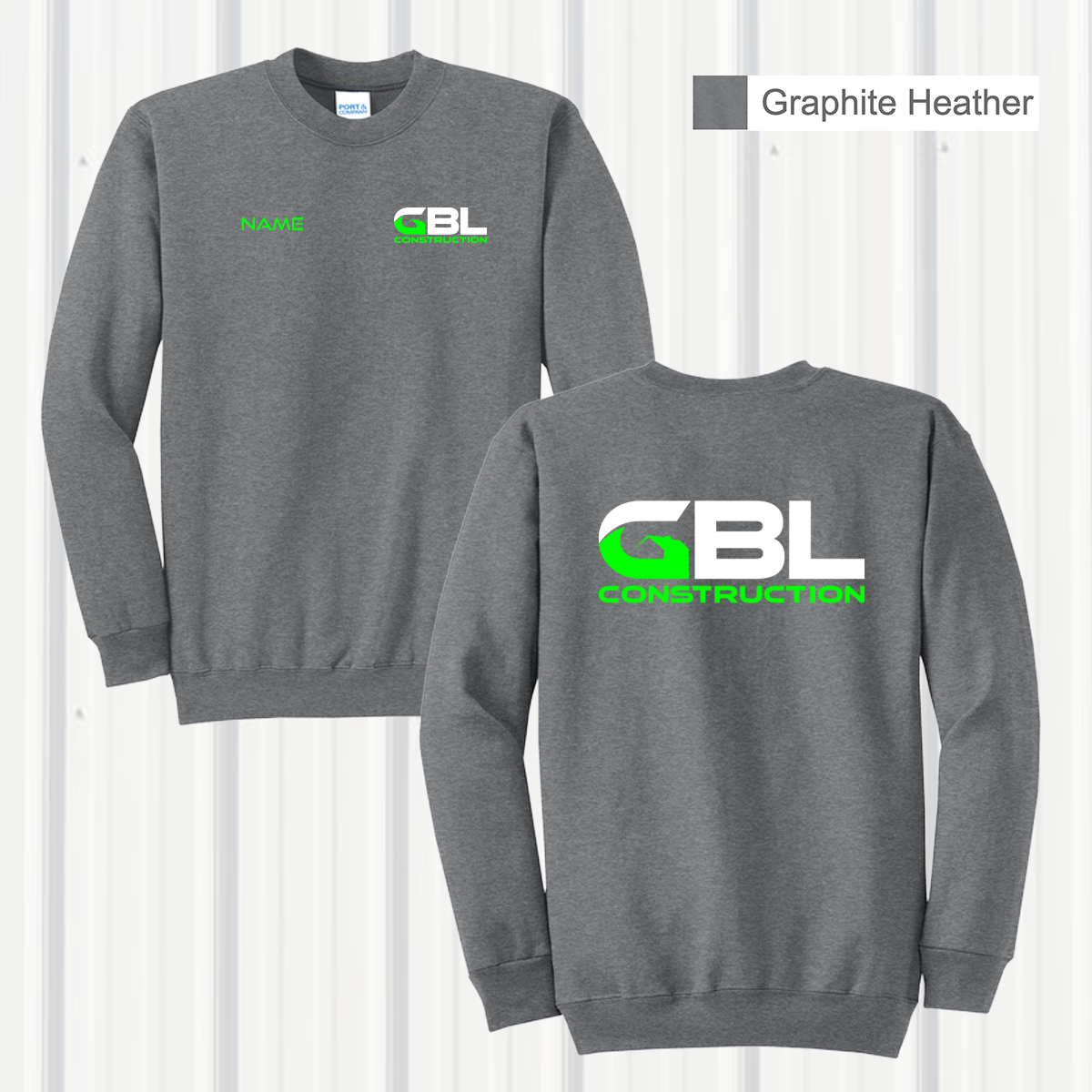 GBL - Printed - Port & Co™ Core Fleece Crewneck Sweatshirt