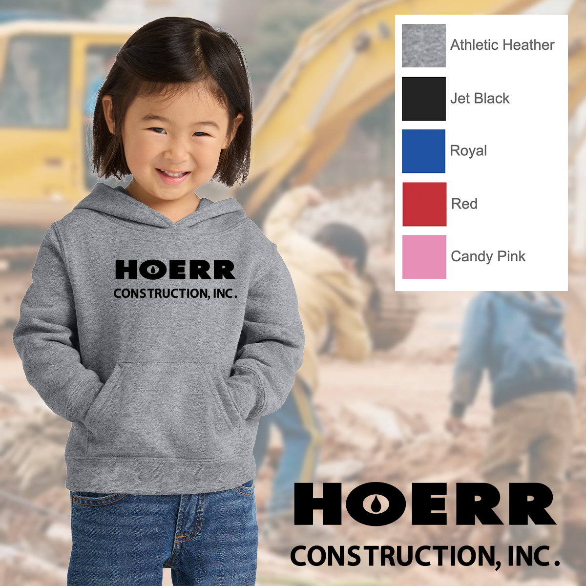 HC - Printed - Port & Co™ Toddler Core Fleece Pullover Hooded Sweatshirt