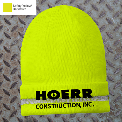 HC - Embroidered - CornerStone® Enhanced Visibility Beanie with Reflective Stripe