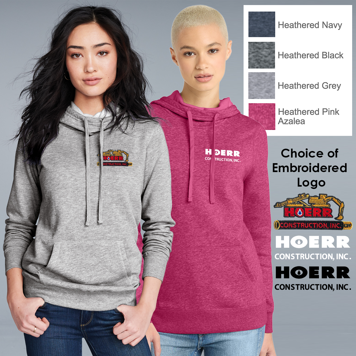 HC - Embroidered - District ® Women’s Lightweight Fleece Hoodie