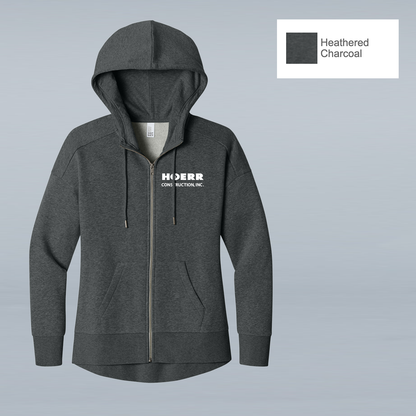 HC - Embroidered - District® Women’s Perfect Weight® Fleece Drop Shoulder Full-Zip Hoodie