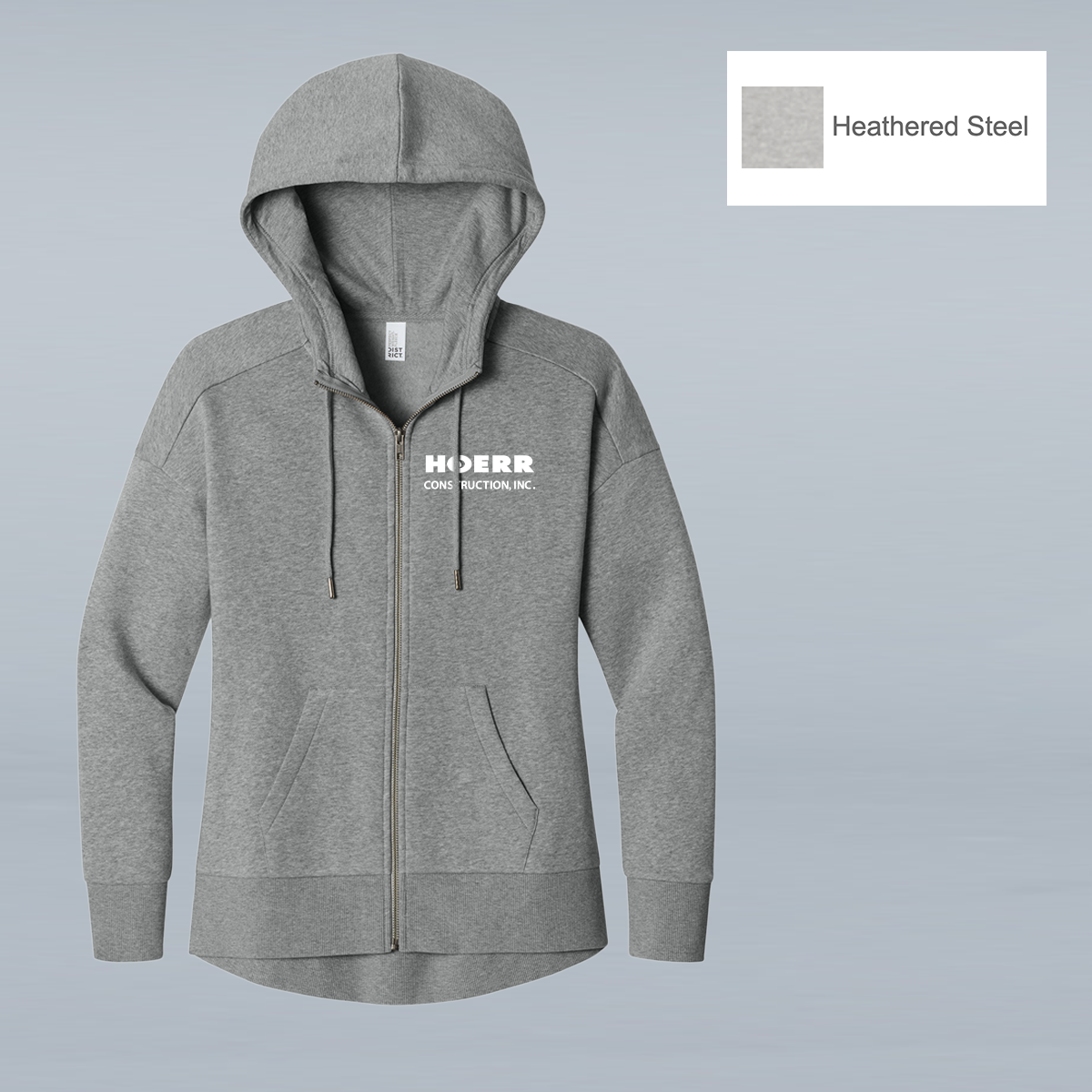 HC - Embroidered - District® Women’s Perfect Weight® Fleece Drop Shoulder Full-Zip Hoodie