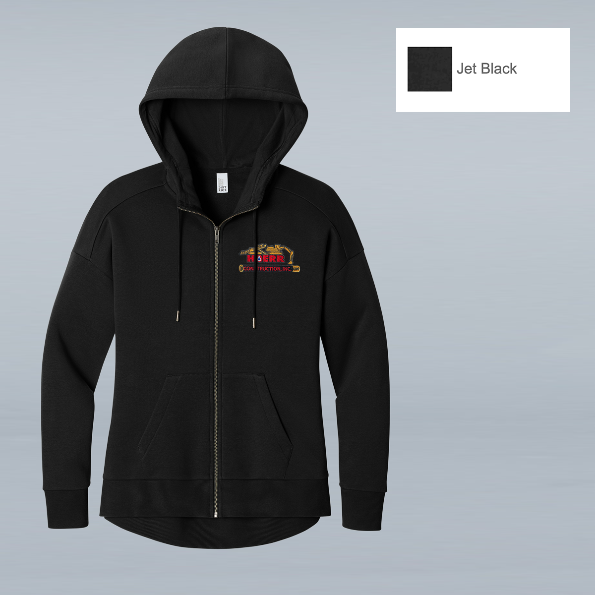 HC - Embroidered - District® Women’s Perfect Weight® Fleece Drop Shoulder Full-Zip Hoodie