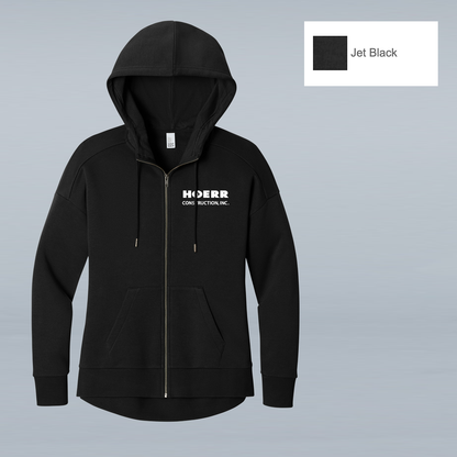 HC - Embroidered - District® Women’s Perfect Weight® Fleece Drop Shoulder Full-Zip Hoodie