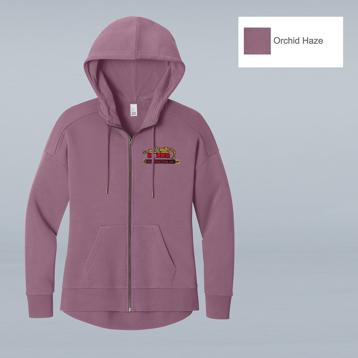 HC - Embroidered - District® Women’s Perfect Weight® Fleece Drop Shoulder Full-Zip Hoodie