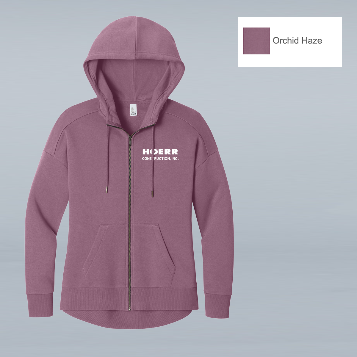 HC - Embroidered - District® Women’s Perfect Weight® Fleece Drop Shoulder Full-Zip Hoodie