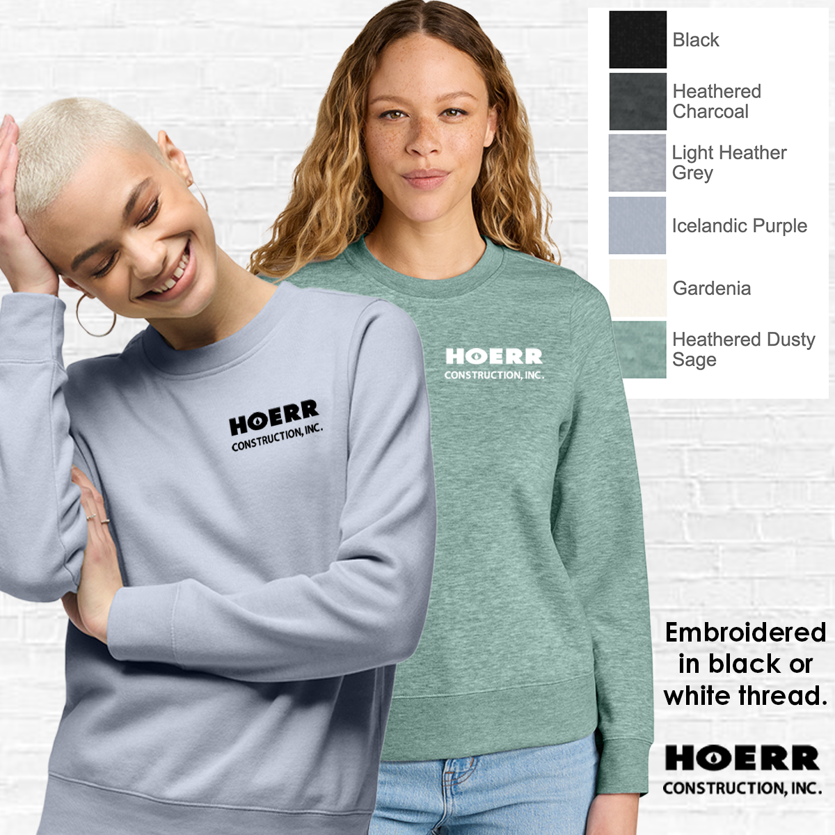 HC - Embroidered - District® Women’s V.I.T.™ Fleece Crew