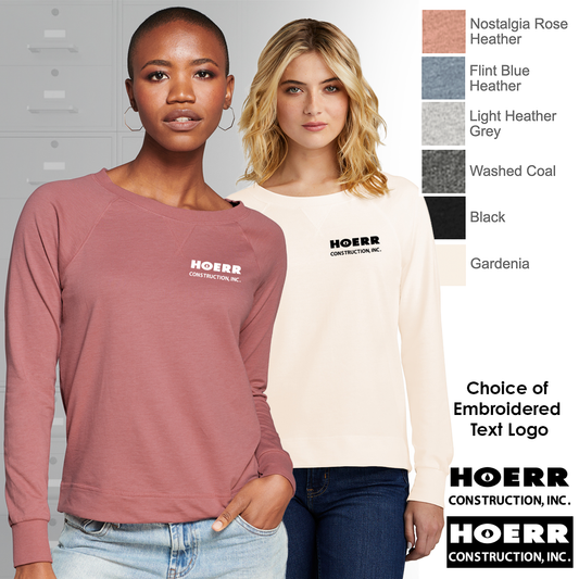 HC - Embroidered - District® Women’s Featherweight French Terry™ Long Sleeve Crewneck