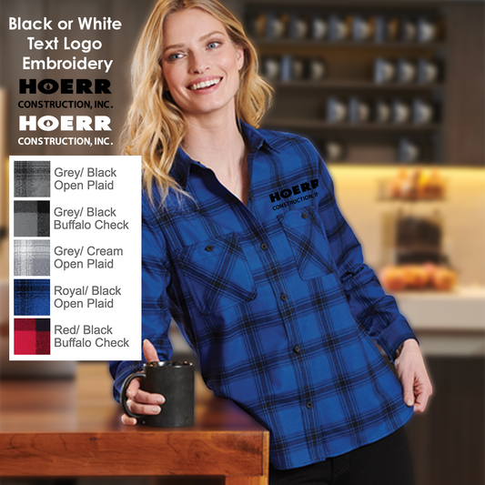 HC - Embroidered - Port Authority® Women's Plaid Flannel Shirt