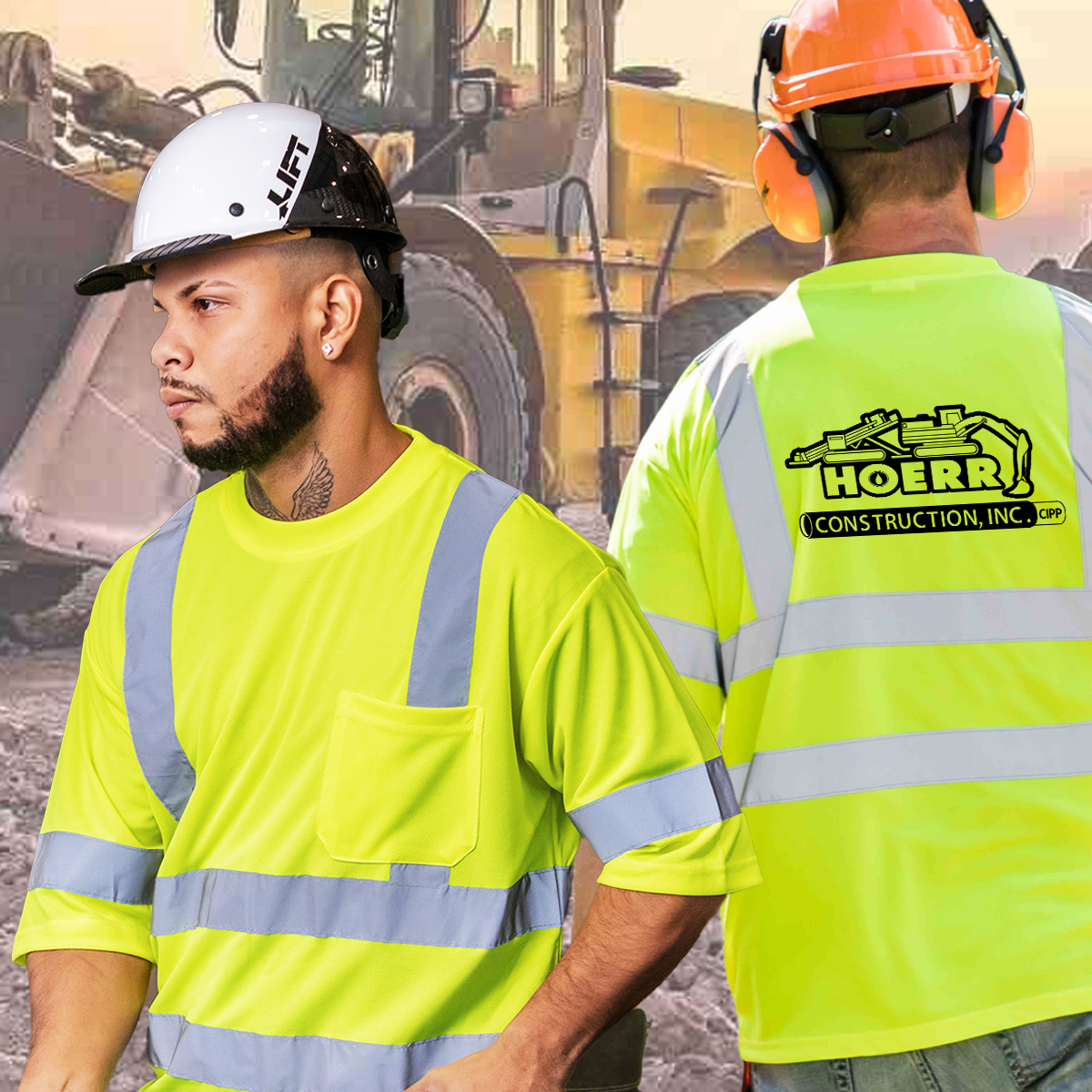 HC - Printed - Class 3 Safety Green Short Sleeve T-Shirt