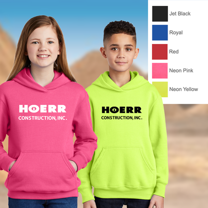 HC - Printed - Port & Co™ Youth Core Fleece Pullover Hooded Sweatshirt