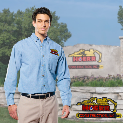 HC - Embroidered - Sierra Pacific Men's Denim Shirt