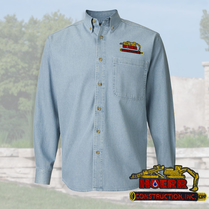 HC - Embroidered - Sierra Pacific Men's Denim Shirt